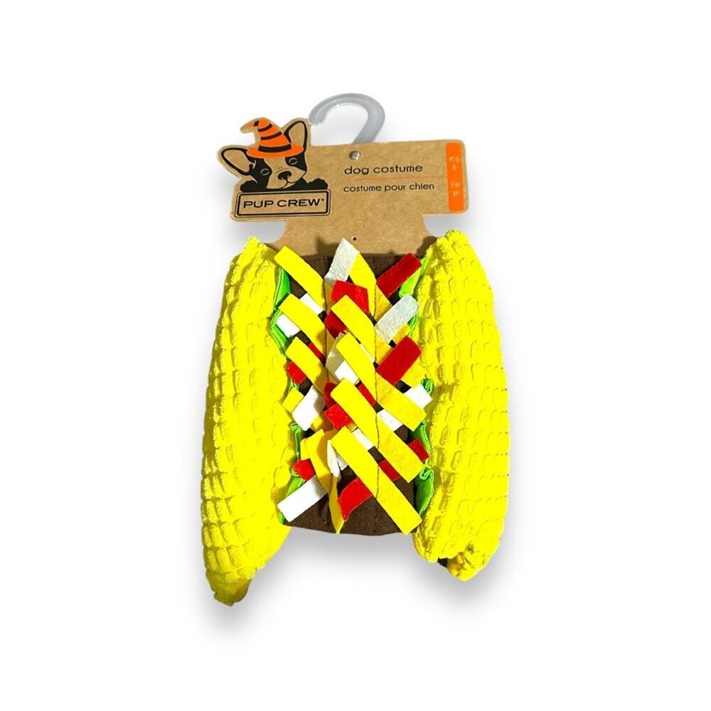Pup Crew Hot Dog Taco‎ Pet Dog Adorable Halloween Costume Size XS/S